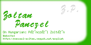 zoltan panczel business card